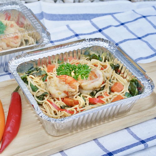 ALUMINIUM CUP CAKE SQUARE WITH IN LID (1055)SS-4006-5 PCS ( 1 X 40 )