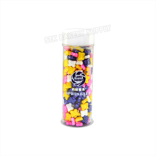 CHINA BRAND CAKE DECORATION SPRINKLE PEARL BALL,FLOWER & HEART DESIGN 100G