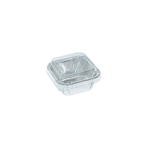 ALUMINIUM CUP-SQUARE WITH LID-SS-4001-(76x 76) x (52 x 52) x 30 mm-90ml-10 pcs ( 1 x 72 )