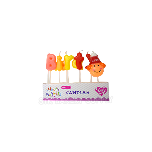 HAPPY BIRTHDAY CANDLE CUTE CARTOON DESIGN 3PCS,4PCS,5PCS