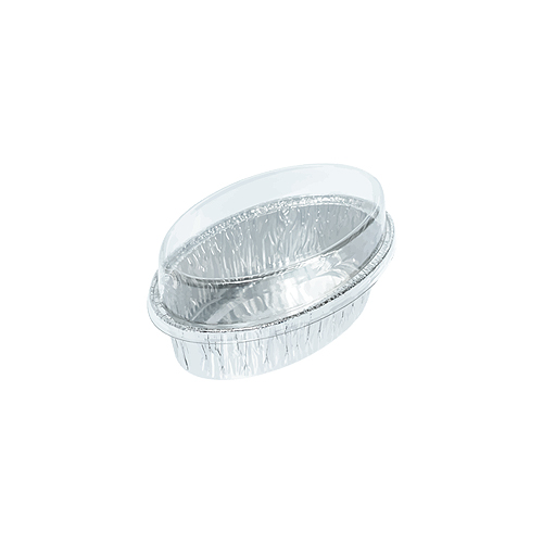 ALUMINIUM CUP-OVAL WITH LID-SS-6002-(80x120)x(60x110)x35mm-210ml-10 pcs(1 x 48)