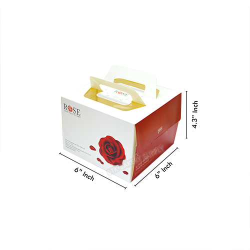 CAKE BOX (WITH HANDLE) SQUARE 15*15*11CM (SHBZ-004/018) 1PC