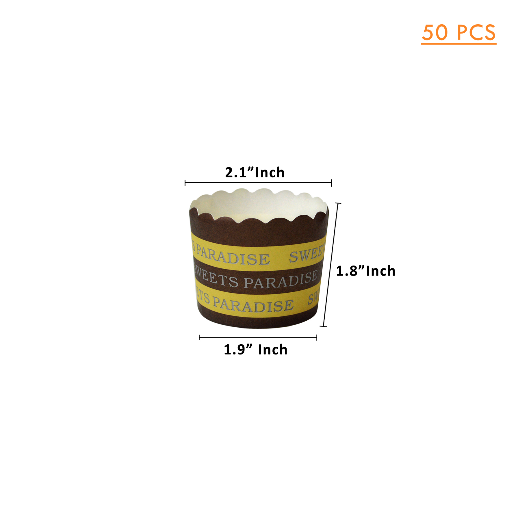 MUFFIN PAPER CUP 50x40, JZ-43,41,34,29,22  50 PCS (1X96)
