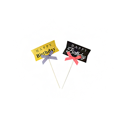 CAKE TOPPER HAPPY BIRTHDAY WITH RIBBON (17)