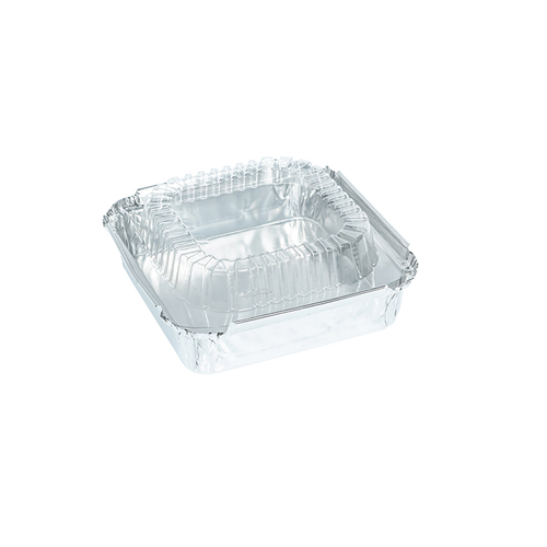ALUMINIUM CUP-SQUARE WITH LID (1057) -SS-4009-(115x 115) x (100x 100) x 30 mm-235ml-10 pcs(1x30)