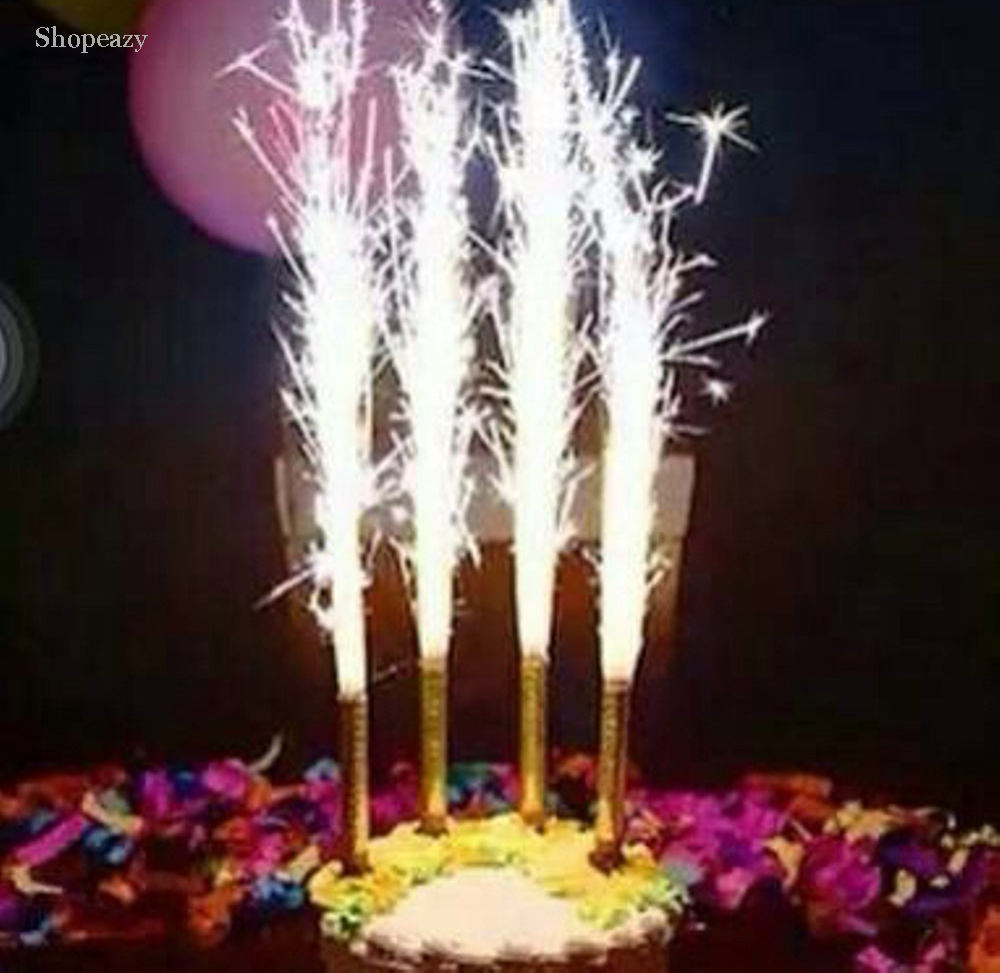 BIRTHDAY SPARKLING CANDLE SHORT 14CM