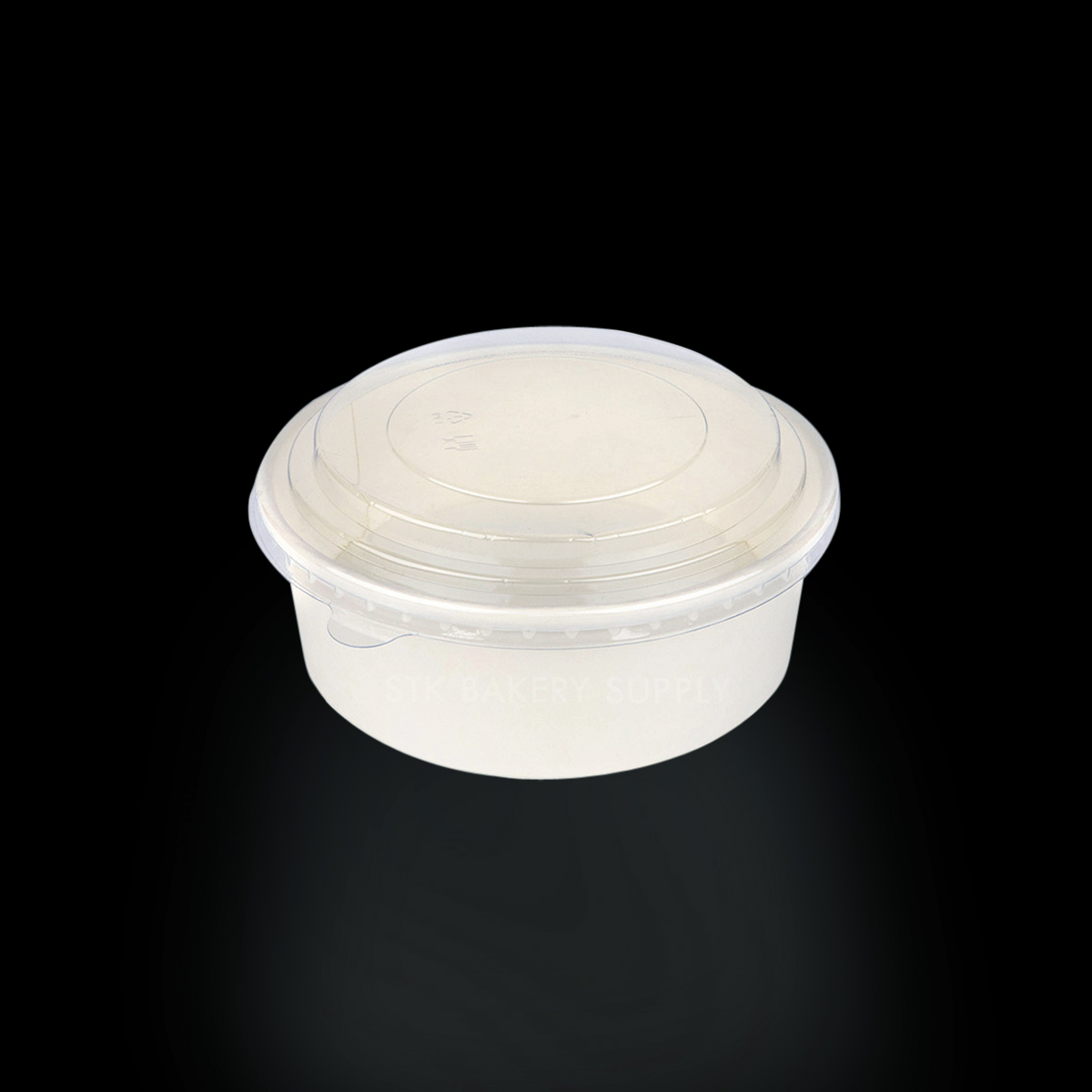 DISPOSABLE BOWL WHITE PAPER WITH LID 750ML(JH-H-750B(S)) (150) 10PCS (1x30)