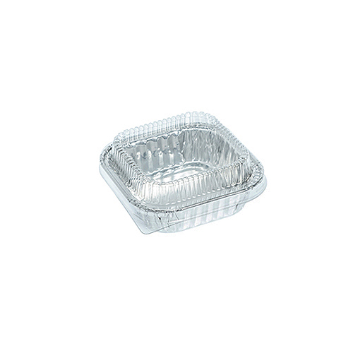ALUMINIUM CUP-SQUARE WITH LID-SS-4002-(90x 90) x (68x 68) x 26 mm-100ml-10 pcs ( 1 x 71 )