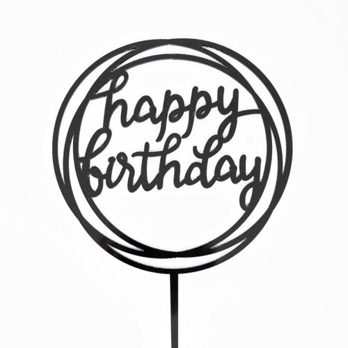 CAKE DECORATION HAPPY BIRTHDAY  CAKE TOPPER 1PC (042)