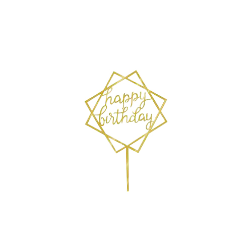 CAKE DECORATION HAPPY BIRTHDAY  CAKE TOPPER 1PC (042)