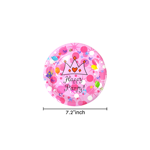 HAPPY BIRTHDAY CAKE PALTE 185X140 (ROUND) 10PCS (1X300)
