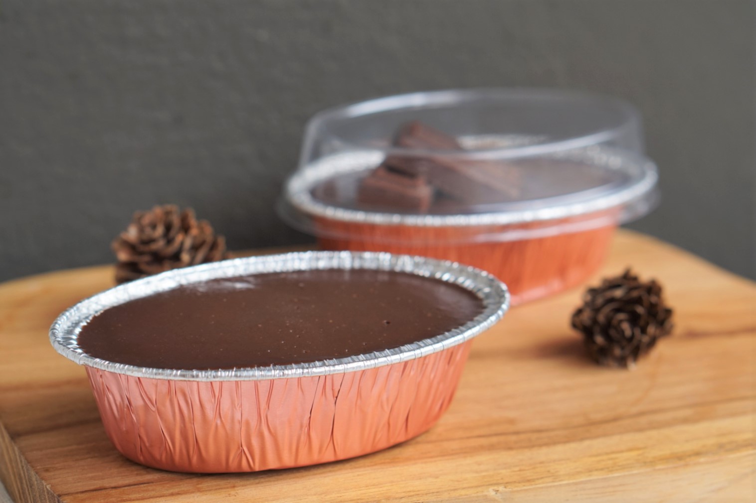 ALUMINIUM CUP-OVAL ROSE GOLD WITH LID-SS-6003-(100x65)x(75x40)x28mm-90ml-10 pcs(1 x 70)