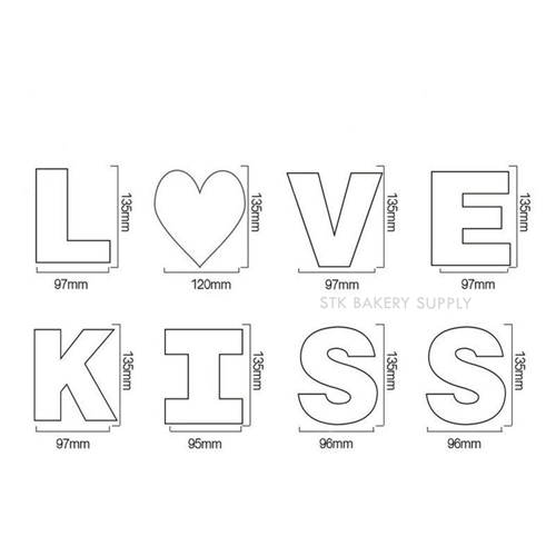 LETTER CAKE MOULD 135x119x0.8MM FB60781