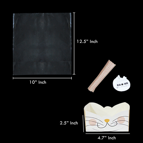 CAT LOAF TRAY ORANGE WITH PLASTIC BAG 12.1*11*6.4CM YJ2124-1 (20PCS)
