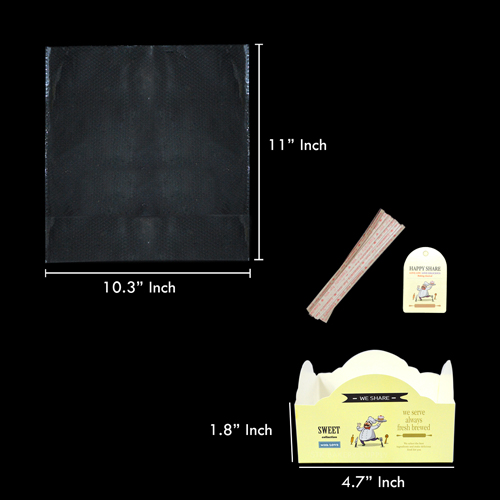 BREAD TRAY WITH PLASTIC BAG 12*12*7CM YJ2028-3 (20PCS)