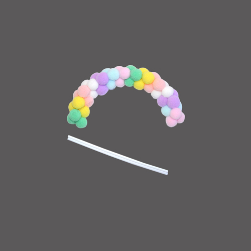 CAKE DECORATION COTTON CRESEND M