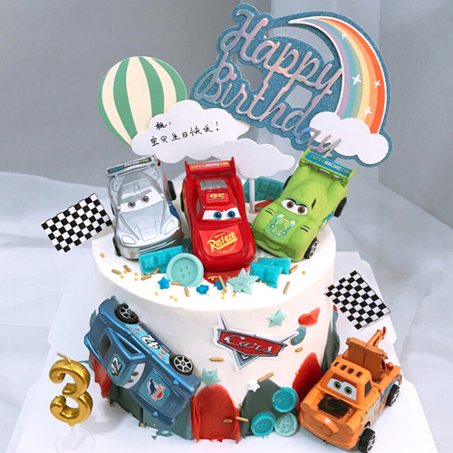 CAKE DECORATION MCQUEEN CAR 6PCS SET
