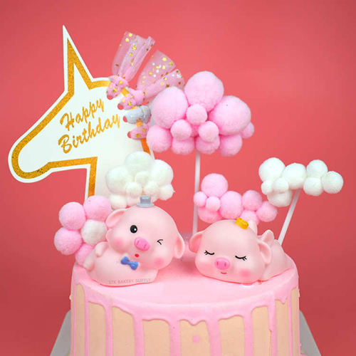 CAKE DECORATION PIG (2PCS)