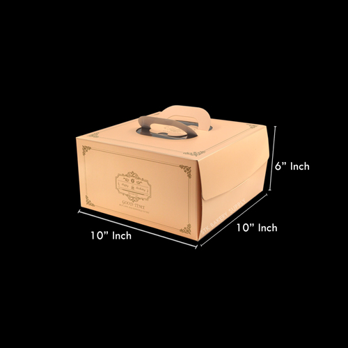CAKE BOX (WITH HANDLE) SQUARE  (8"CAKE)