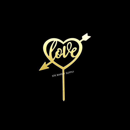ONE ARROW THROUGH HEART/HAPPY BIRTHDAY CAKE TOPPER 206028