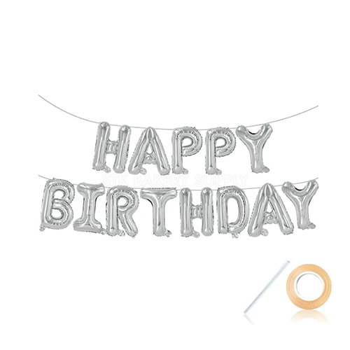 HAPPY BIRTHDAY DECORATION BALLOON 16INCH (13PCS / SET) GOLD , SILVER , RAINBOW