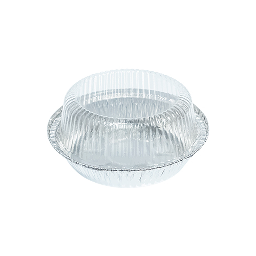 ALUMINIUM CUP ROUND WITH HIGH LID,190*140*43mm,650ml, (1077)SS-3008,5pcs(1 x 35)