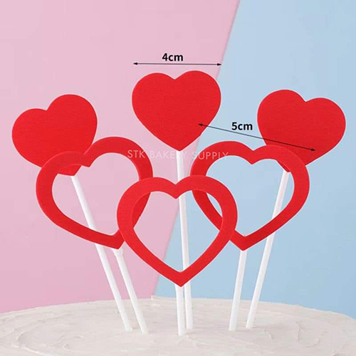 CAKE TOPPER HEART FOAM DESING (SET)
