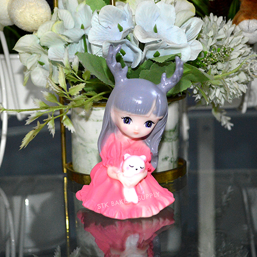 CAKE DECORATION DEER PRINCESS DOLL 1PC(02)