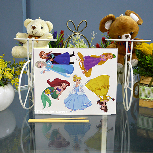 CAKE TOPPER PRINCESS ALL DESIGN PAPER SET