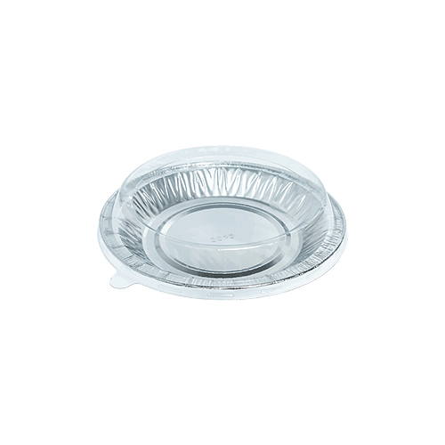 ALUMINIUM CUP-ROUND WITH LID-SS-3013-155 x 103 x 15 mm-160ml-10 pcs ( 1 x 35 )