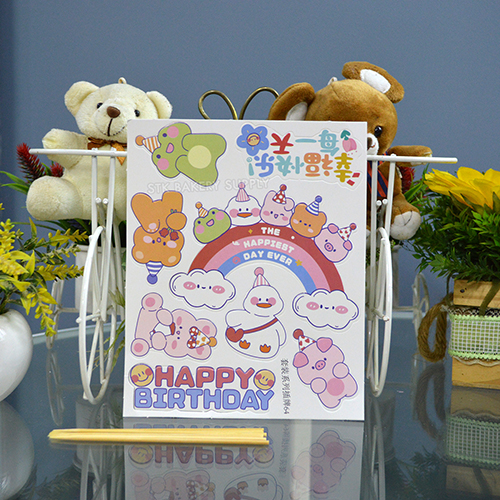 CAKE TOPPER PAPER SET ALL DESIGN (PANDA, PIG,BEAR,BOY,POOH,HELLO KITTY,ETC..)