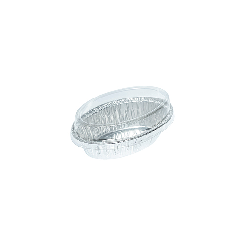 ALUMINIUM CUP-OVAL WITH LID-SS-6003-(102x65)x(75x40)x28mm-90ml-10 pcs(1 x70)