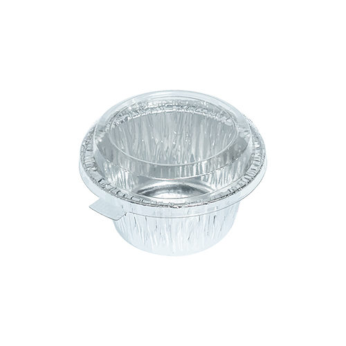 ALUMINIUM CUP ROUND WITH HIGH LID 86*57*38mm,120ml,10pcs (1073)SS-3004(1 x 60)