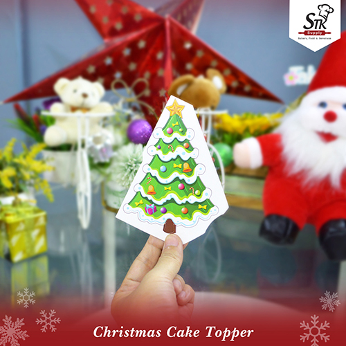 CAKE DECORATION  CHRISTMAS TOPPER (TREE, ALL DESIGN )(10PCS)SET