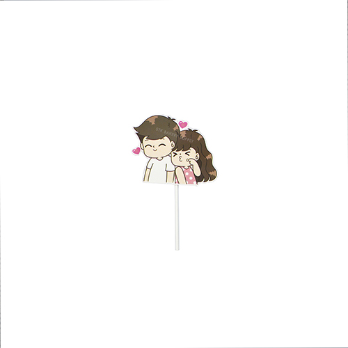 CAKE TOPPER LOVE PAPE ,PROPOSE,COUPLE  1PC