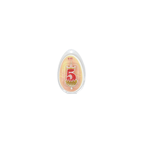 CANDLE NUMBER 3.8x7cm (206021-5), NO-5 1PC (1 x 25)