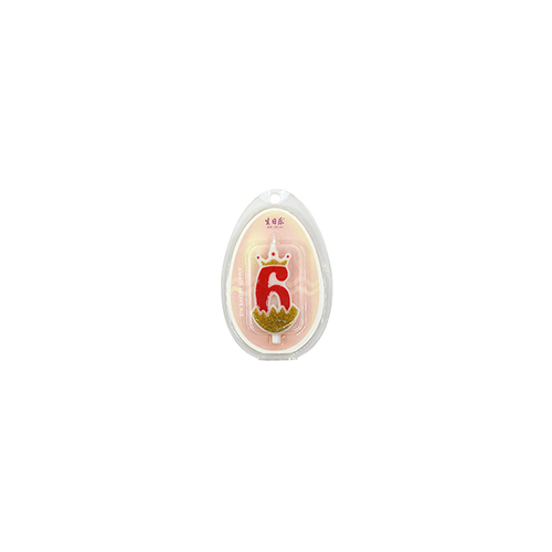 CANDLE NUMBER 3.8x7cm (206021-6), NO-6 1PC (1 x 25)
