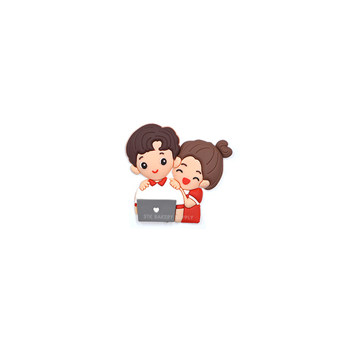 CAKE TOPPER COUPLE (RUBBER )