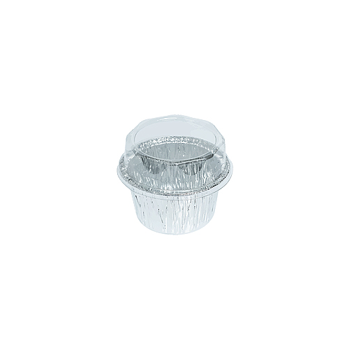 ALUMINIUM CUP-ROUND WITH LID-(1071-1)SS-3002,70 x 47 x 40 mm-80ml-10 pcs ( 1 x 65 )