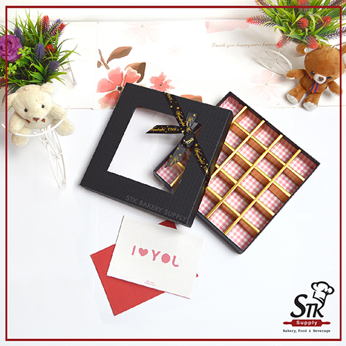 PAPER CHOCOLATE BOX 11.5 x7.5x4CM 25'S 1PC