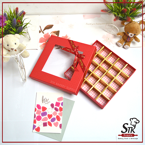 PAPER CHOCOLATE BOX 11.5 x7.5x4CM 25'S 1PC