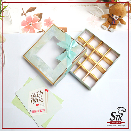 PAPER CHOCOLATE BOX 11.5 x7.5x4CM 16'S 1PC