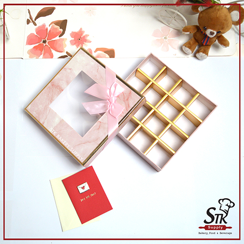 PAPER CHOCOLATE BOX 11.5 x7.5x4CM 16'S 1PC