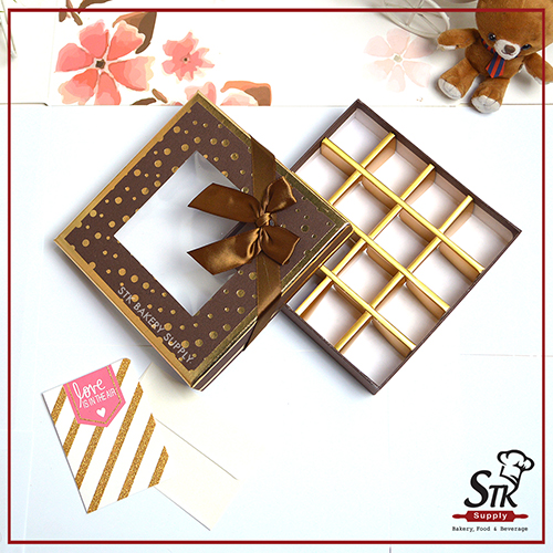PAPER CHOCOLATE BOX 11.5 x7.5x4CM 16'S 1PC