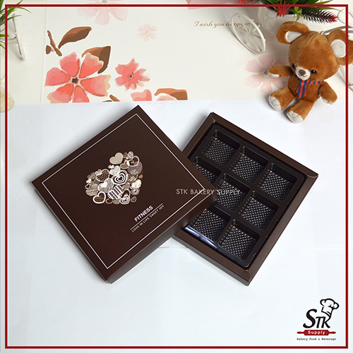 PRESENT CHOCOLATE BOX (SQUARE)  1PC