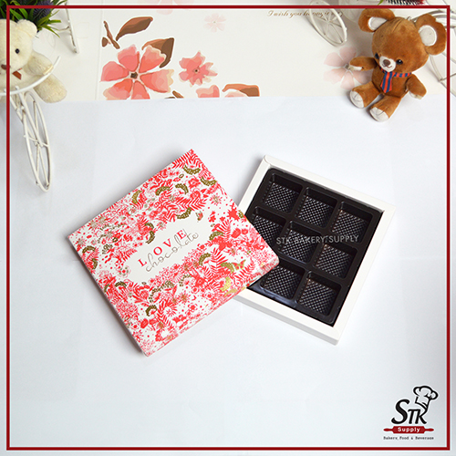 PRESENT CHOCOLATE BOX (SQUARE)  1PC