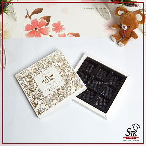 PRESENT CHOCOLATE BOX (SQUARE)  1PC