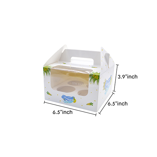 CUPCAKE 4 HOLE WITH HANDLE 6.5x6.5x4in (THINGYAN)